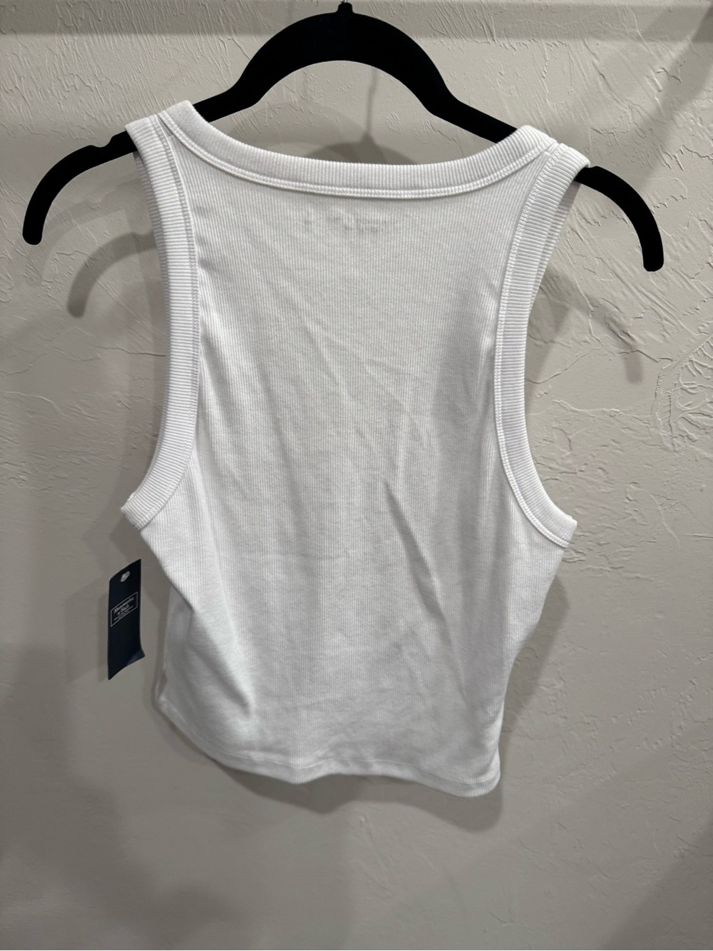 Abercrombie & Fitch White Ribbed Henley Button Tank - Picture 2 of 2